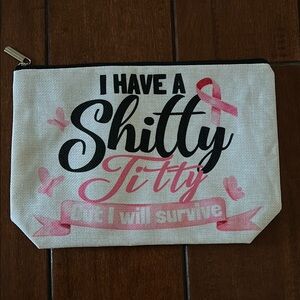 Breast Cancer Zipper Pouch